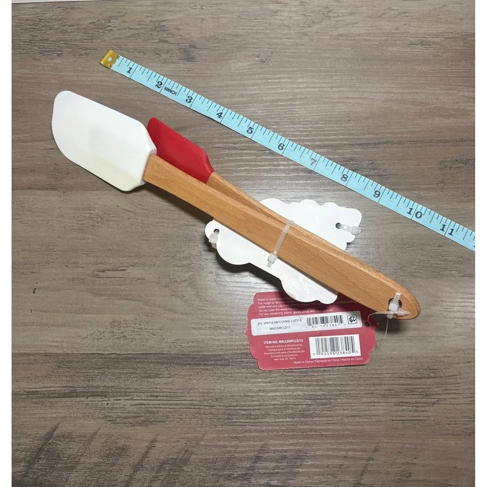 NEW Cook With Color Holiday 3pc Baking Set Red & Truck Spatulas & Cookie Cutter